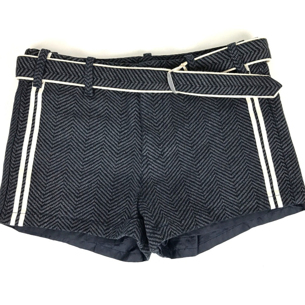 Levi’s Cotton & Wool Striped Black and Grey Chevron Shorts
